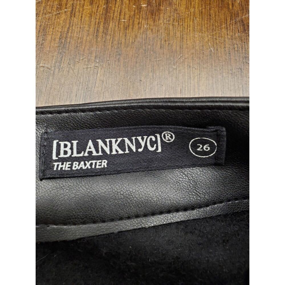 Women's BlankNYC "The Baxter" Black Faux Leather Pleather Pants | Size 26 - Picture 8 of 11
